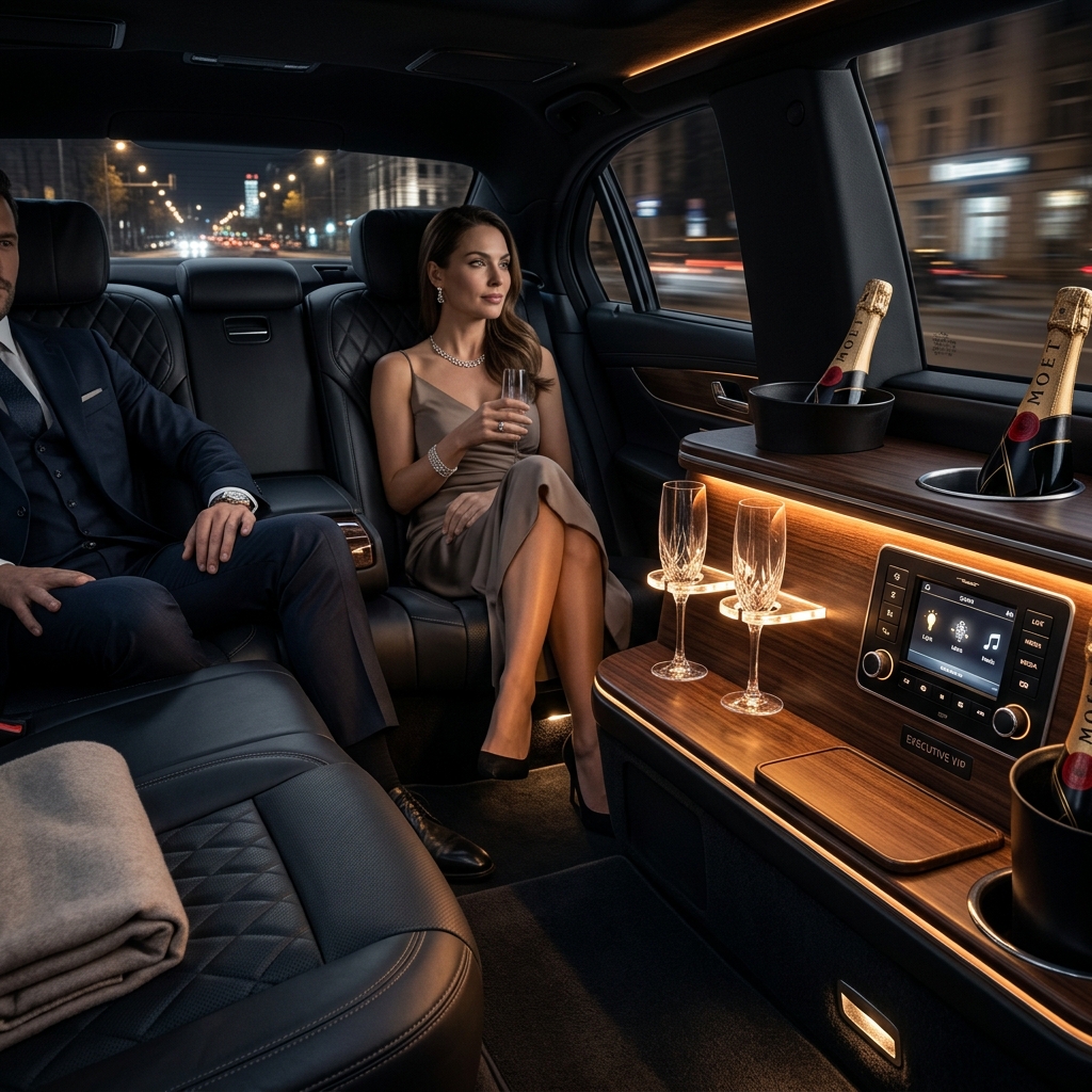 Romantic Limo Interior Lighting - USA Luxury Transport
